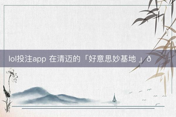 lol投注app 在清迈的「好意思妙基地 」😉