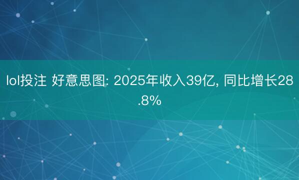 lol投注 好意思图: 2025年收入39亿， 同比增长28.8%