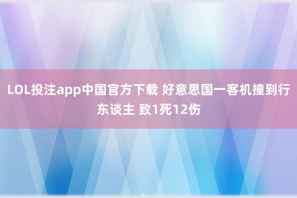 LOL投注app中国官方下载 好意思国一客机撞到行东谈主 致1死12伤