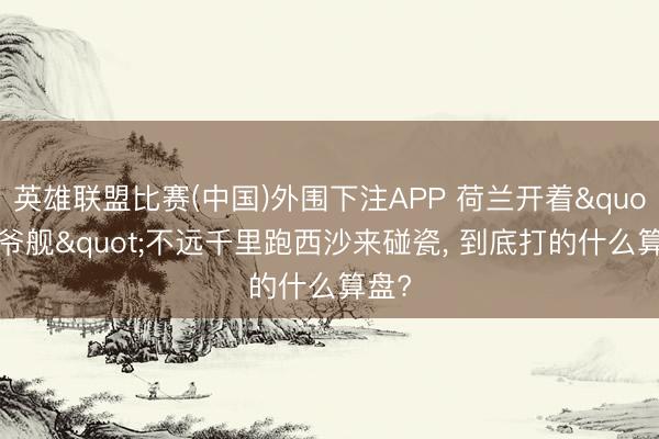 英雄联盟比赛(中国)外围下注APP 荷兰开着"老爷舰"不远千里跑西沙来碰瓷， 到底打的什么算盘?